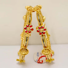 Handcrafted Floral Red Bangle