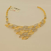 Leafy Designed Gold Necklace Set