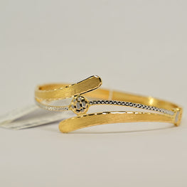 SNJ Two Tone Gold Studded Bands Bracelet