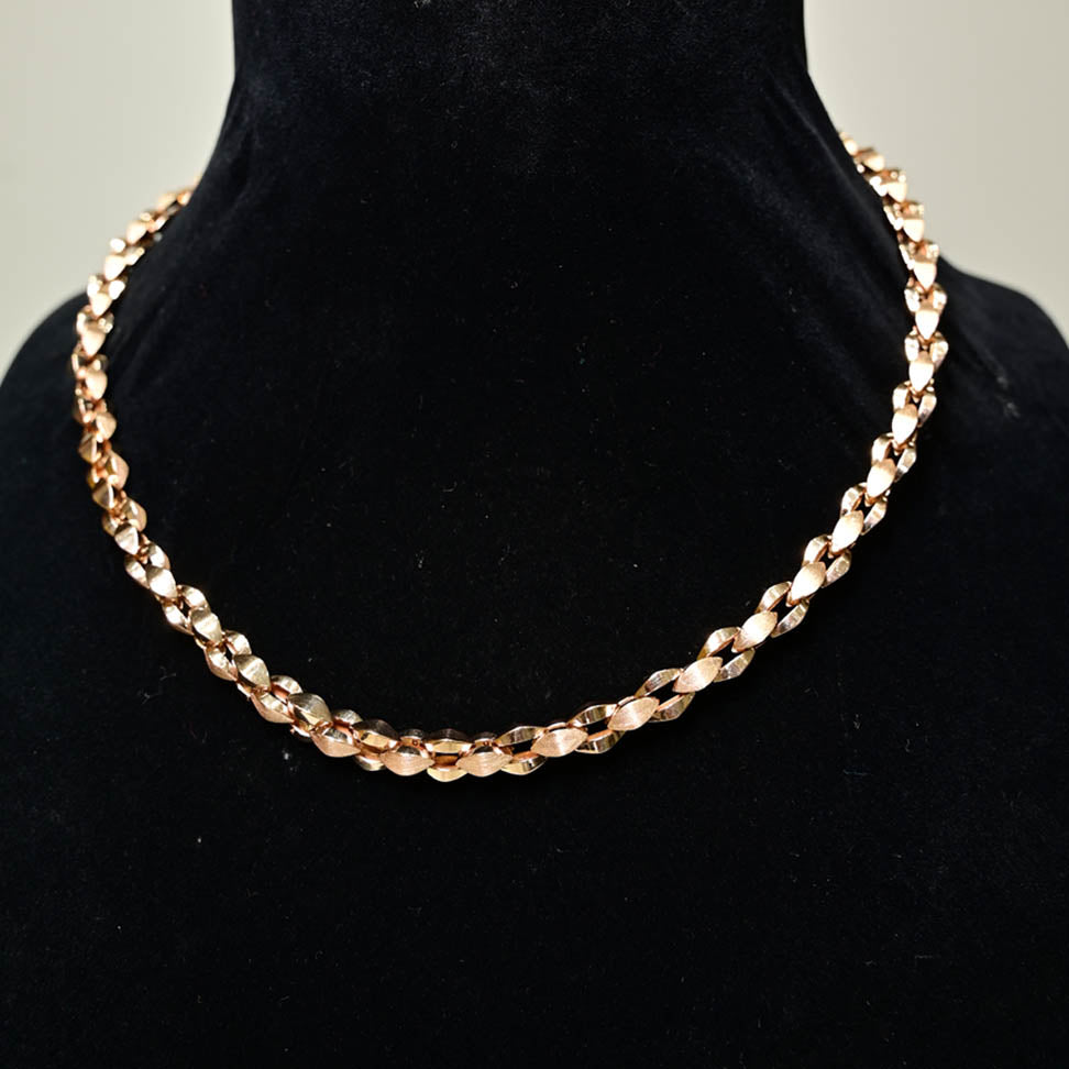 Wide Puffed Gold Chain